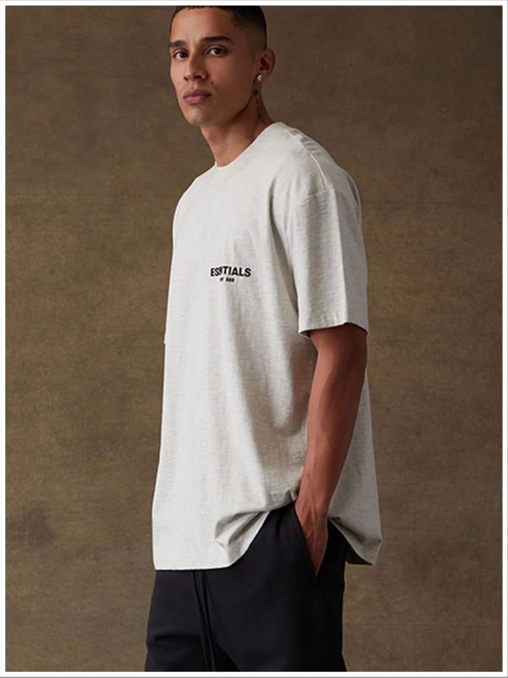 Essentials Fear of God Short Sleeve Tee Shirt in Light Oatmeal NWT [V3]